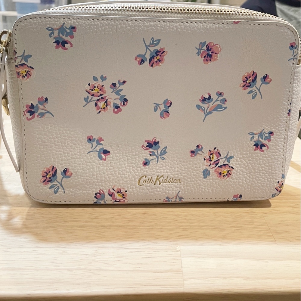 Cath Kidston Cream ditzy Floral leather camera crossbody bag